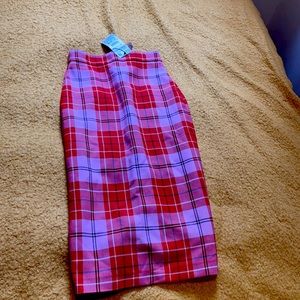 Pink/Red pattern pencil skirt NEW w/ TAGS from Zara